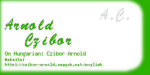 arnold czibor business card